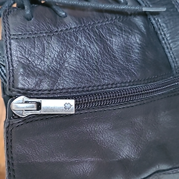 Lucky Brand Nolan Black Leather Moto Boots - Picture 7 of 10